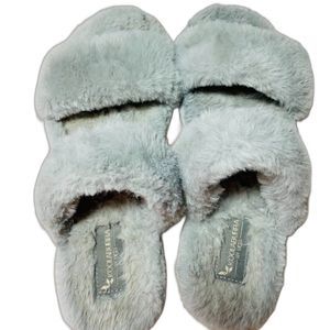 Koolaburra by UGG Women Double Strap Faux Fur Slide Sandals Fuzz On
